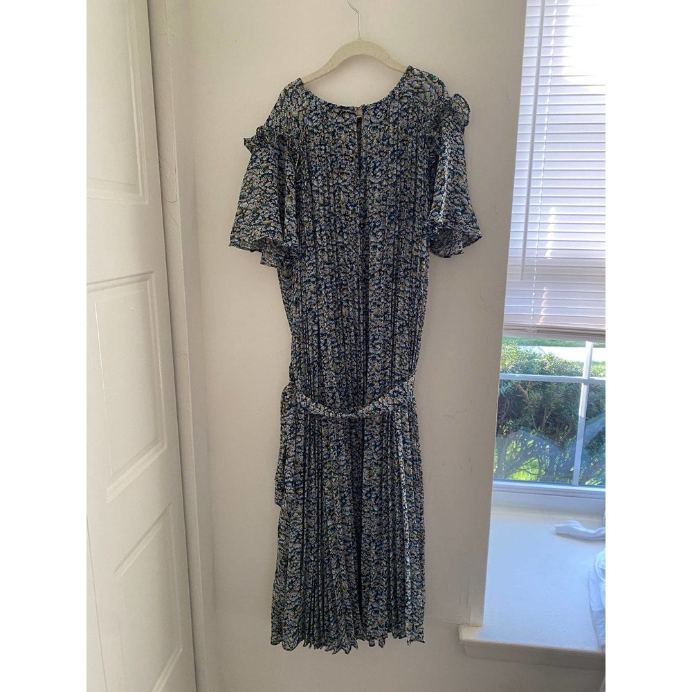 Ann Taylor Floral Tie Waist Short Sleeve Dress Sz M